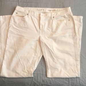 DONATED - Ann Taylor Loft cream lt corduroy pants